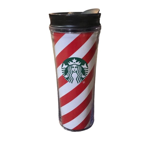 Starbucks Other - Starbucks 16 oz Tumbler And Lid Used Travel Mug Stripes